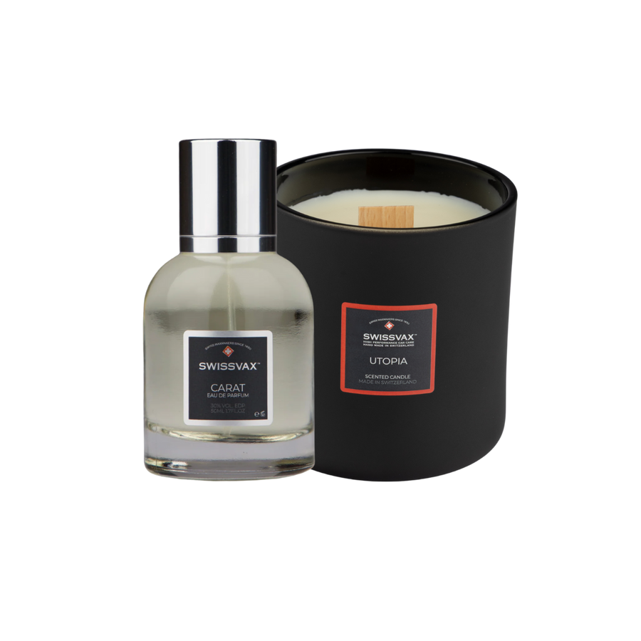 Zestaw upominkowy perfumy & świeca zapachowa – szwajcarskie duo